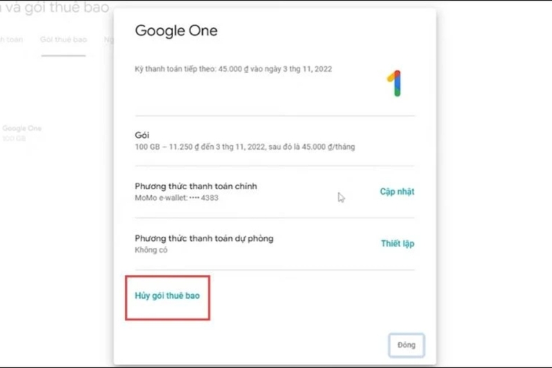 Nhận Google One Free