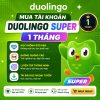 Mua Duolingo Super 1 tháng