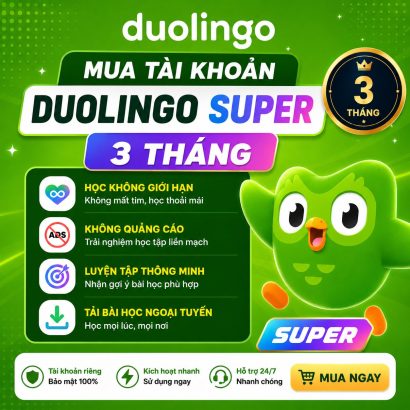 Mua Duolingo Super 3 tháng