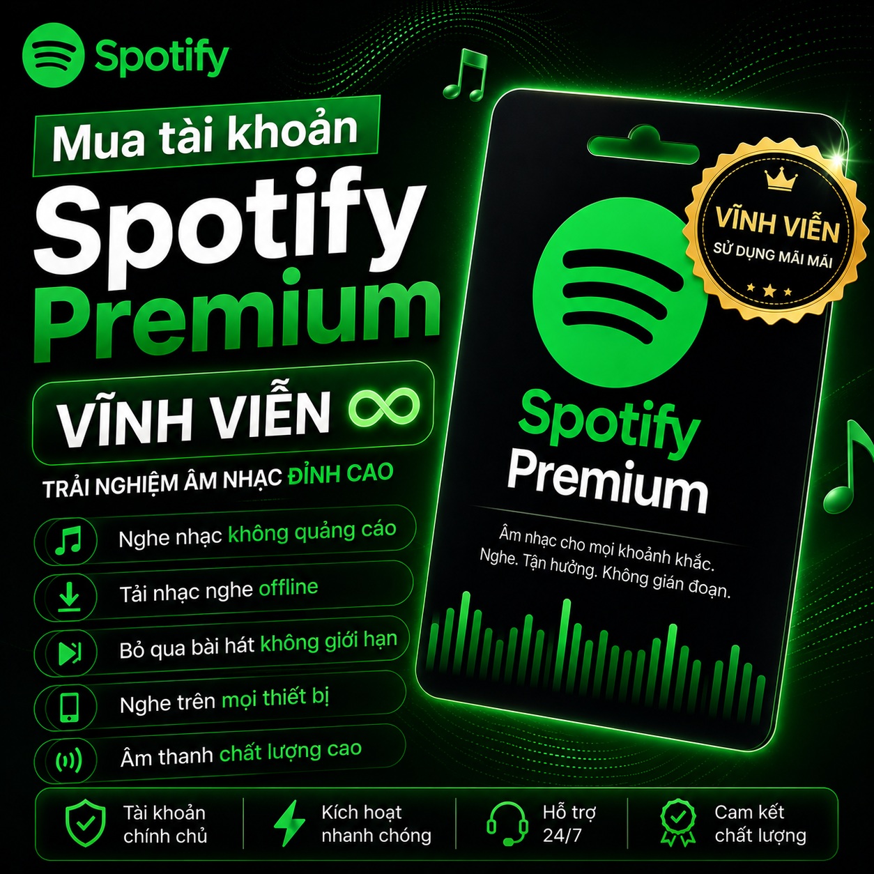 Mua Spotify Premium vĩnh viễn