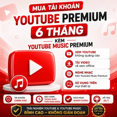Mua Youtube Premium 6 tháng