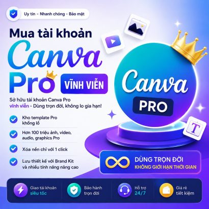 Mua tài khoản Canva Pro vĩnh viễn