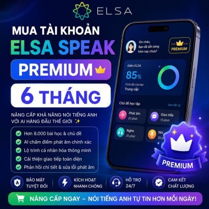 Mua tài khoản ELSA Premium 6 tháng