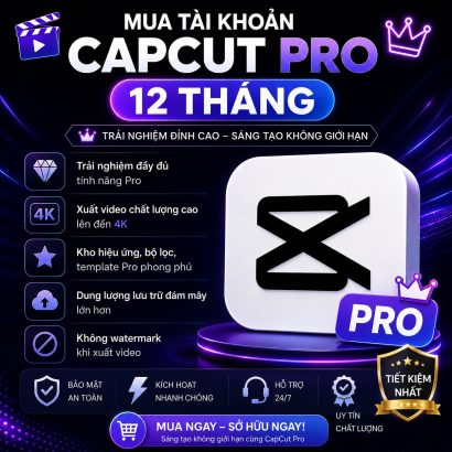 CapCut Pro 12 tháng