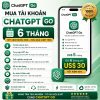 Mua tài khoản ChatGPT Go 6 tháng