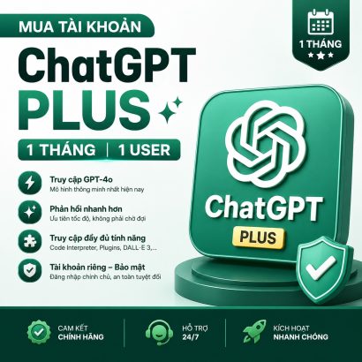 Mua tài khoản ChatGPT Plus 1 tháng 1 user