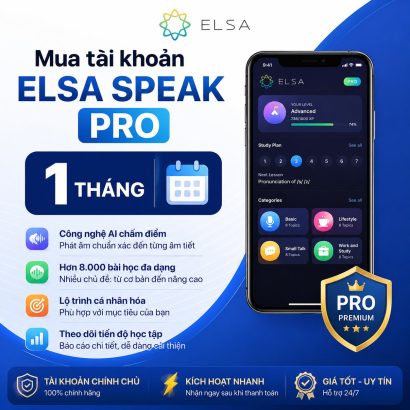 Mua tài khoản Elsa Pro 1 tháng