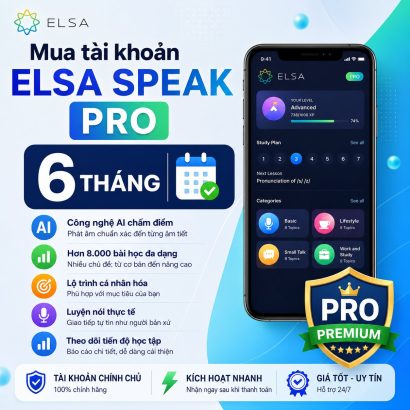 Mua tài khoản Elsa Pro 6 tháng
