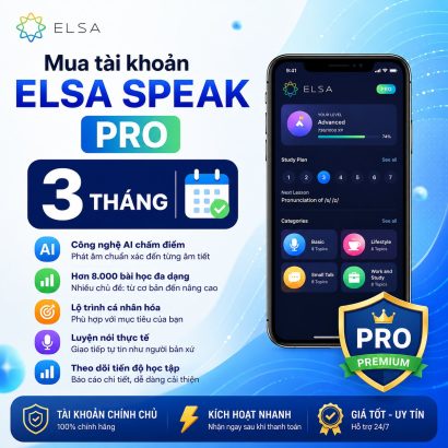 Mua tài khoản Elsa Pro vĩnh viễn