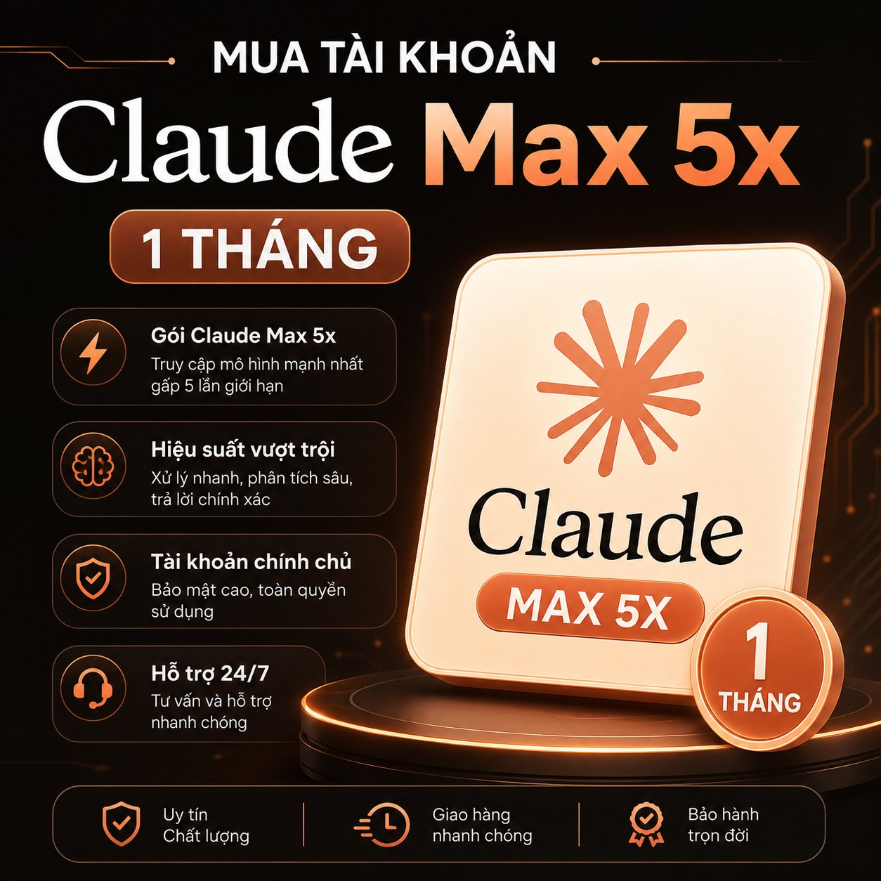 Claude Max 5x 1 tháng