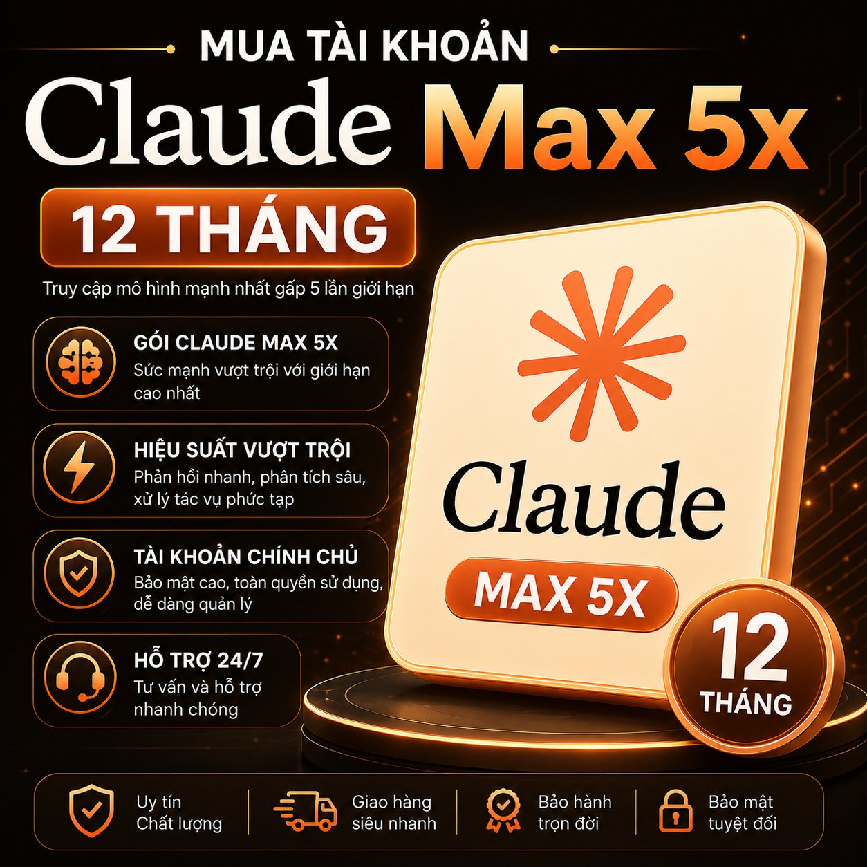Claude Max 5x 12 tháng