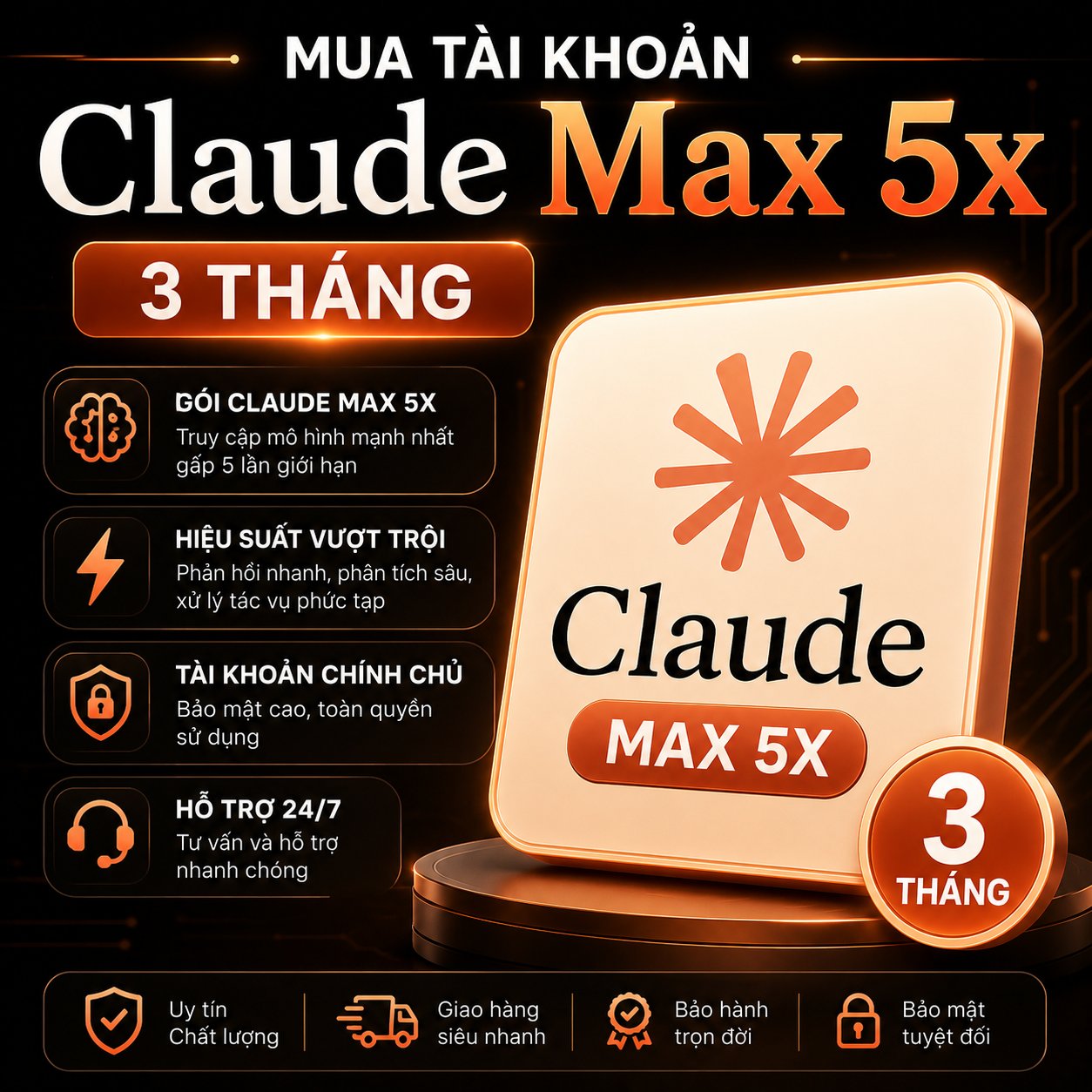 Claude Max 5x 3 tháng