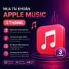 Mua tài khoản Apple Mucsic 3 tháng