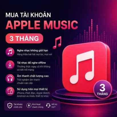 Mua tài khoản Apple Mucsic 3 tháng