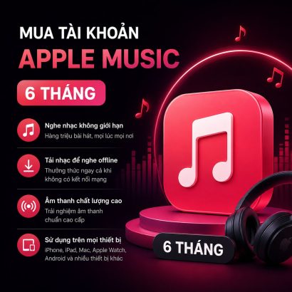 Mua tài khoản Apple Mucsic 6 tháng