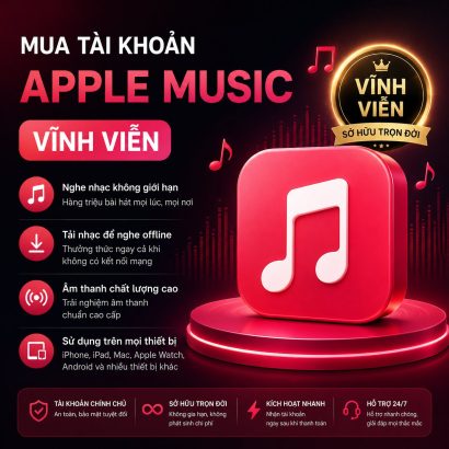 Mua tài khoản Apple Mucsic vĩnh viễn