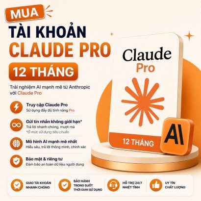 Mua tài khoản Claude Pro 12 tháng