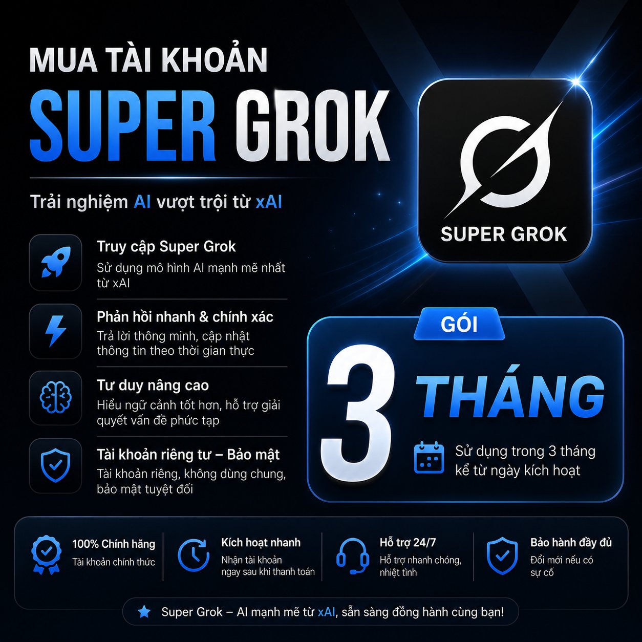 Mua tài khoản Grok AI 3 tháng