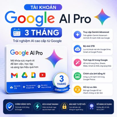 Google AI Pro 3 tháng