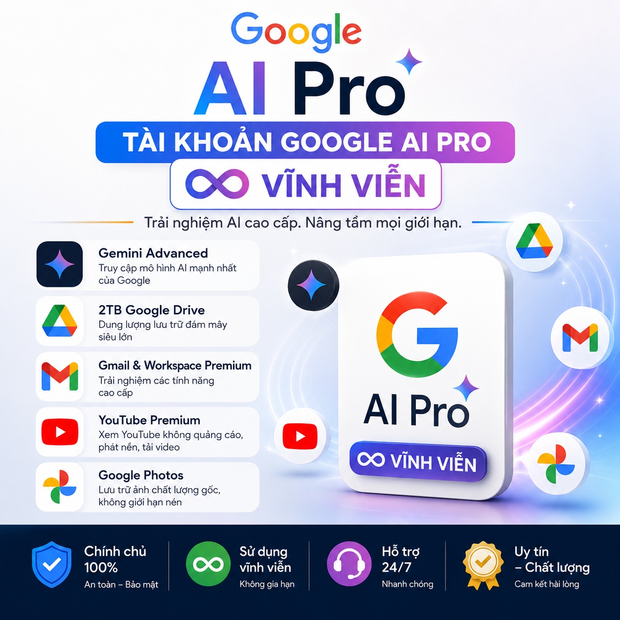 Google AI Pro vĩnh viễn