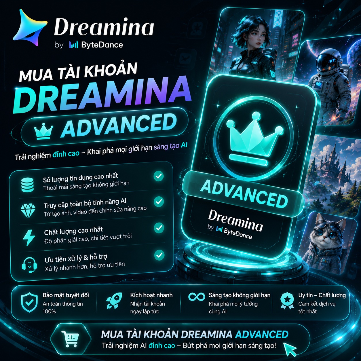 Mua tài khoản Dreamina Advanced