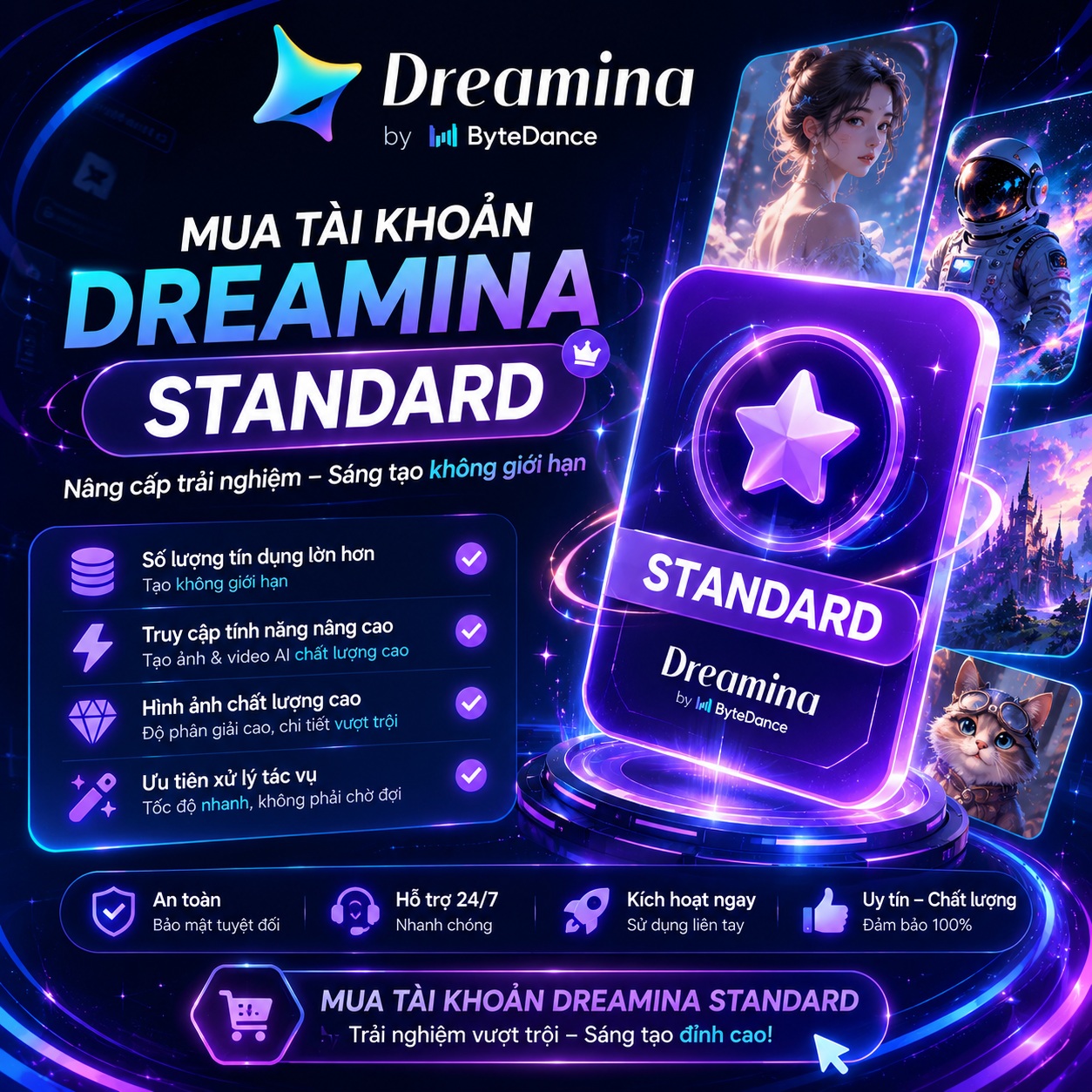 Mua tài khoản Dreamina Standard
