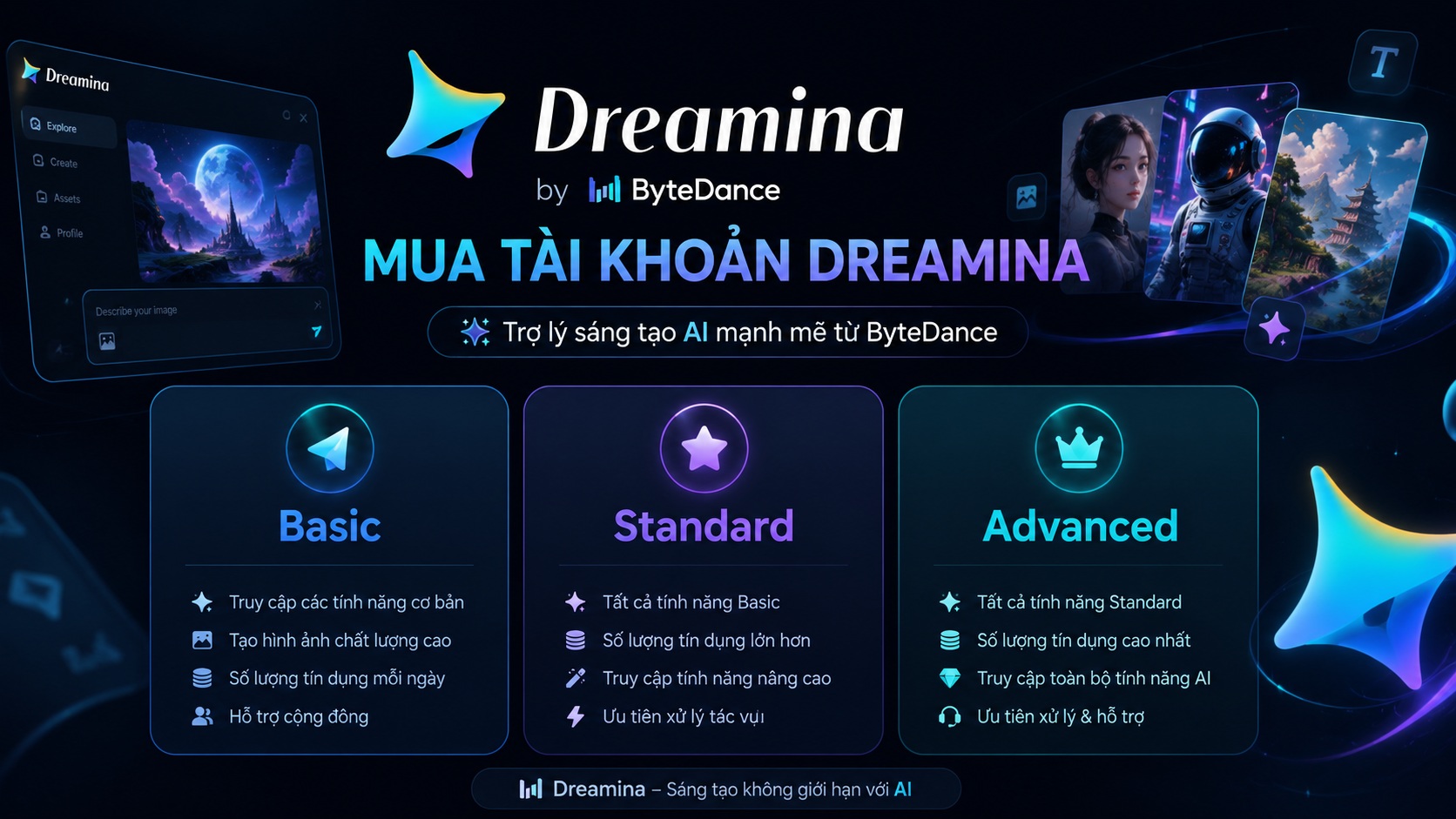 Mua tài khoản Dreamina