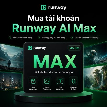 Mua tài khoản Runway AI Max