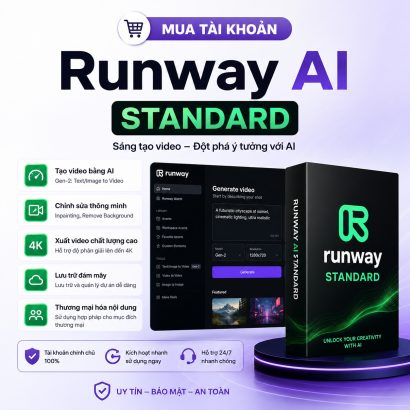 Mua tài khoản Runway AI Standard