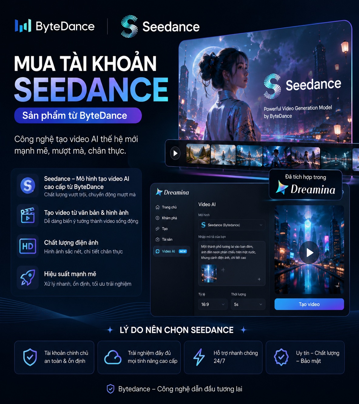 Mua tài khoản Seedance