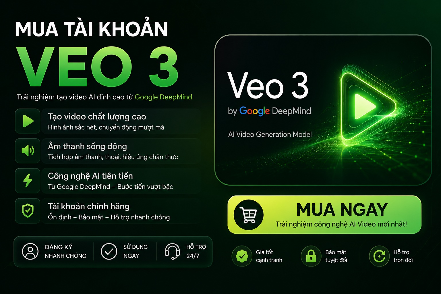 Mua tài khoản Veo 3