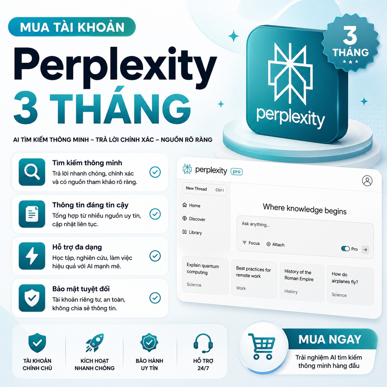 Perplexity Pro 3 tháng