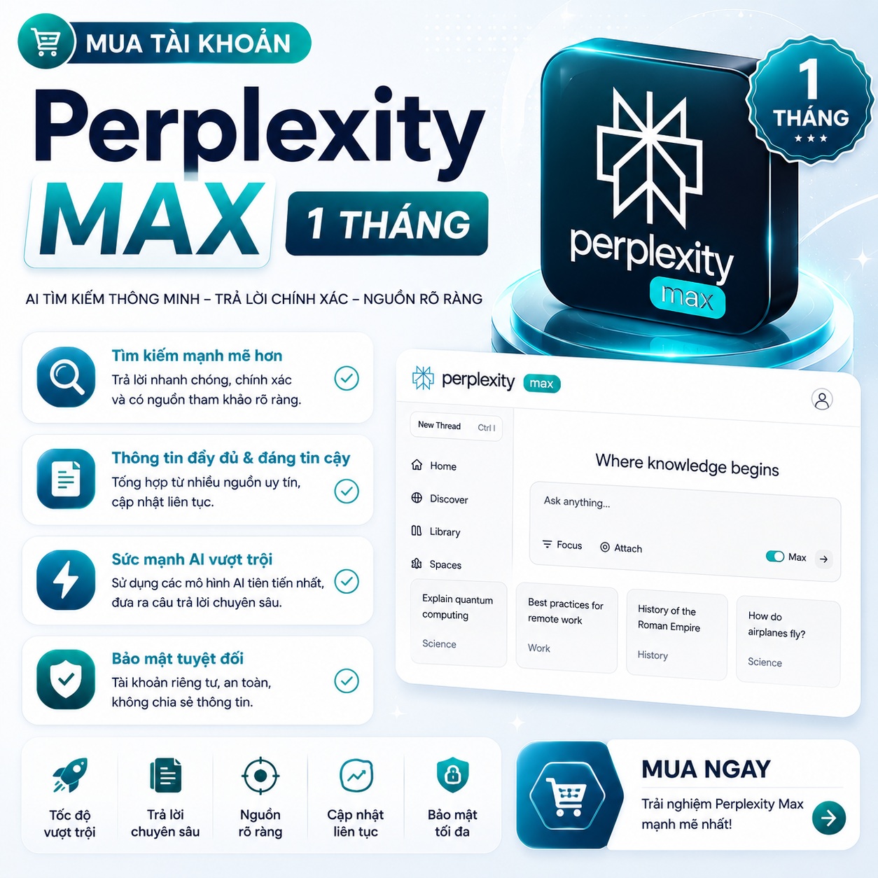 Perplexity Max 1 tháng