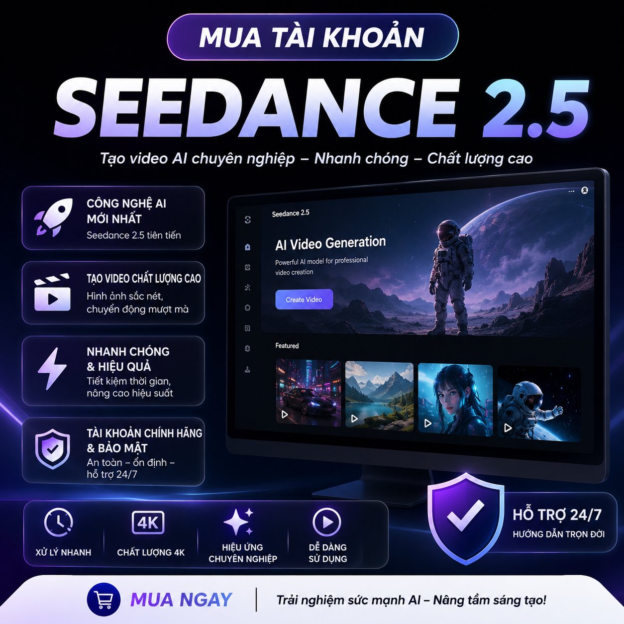 Mua tài khoản Seedance 2.5